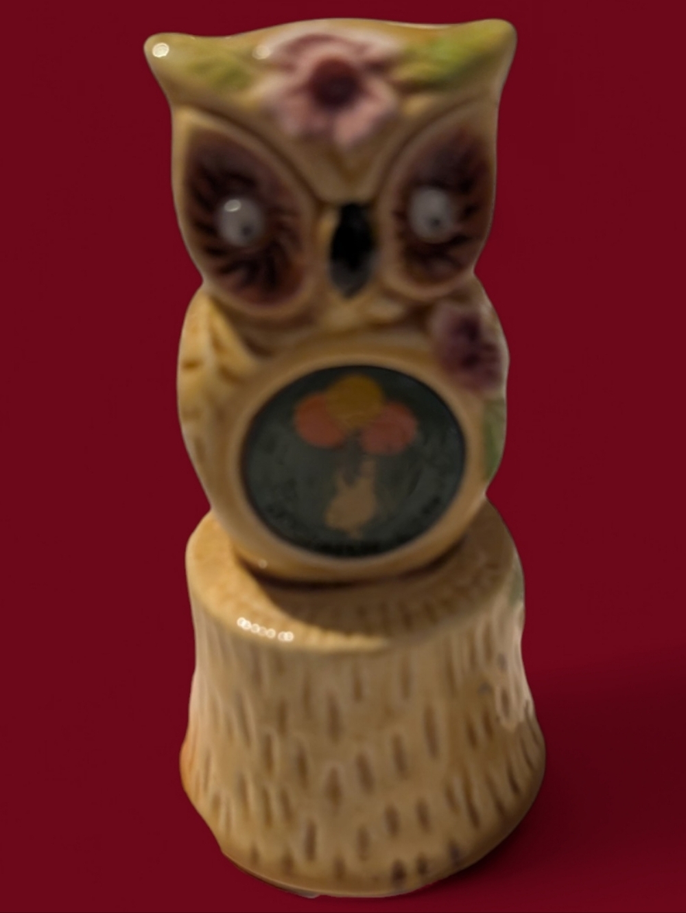 Vintage Owl Bell Arkansas Souvenir Ceramic Made in Taiwan